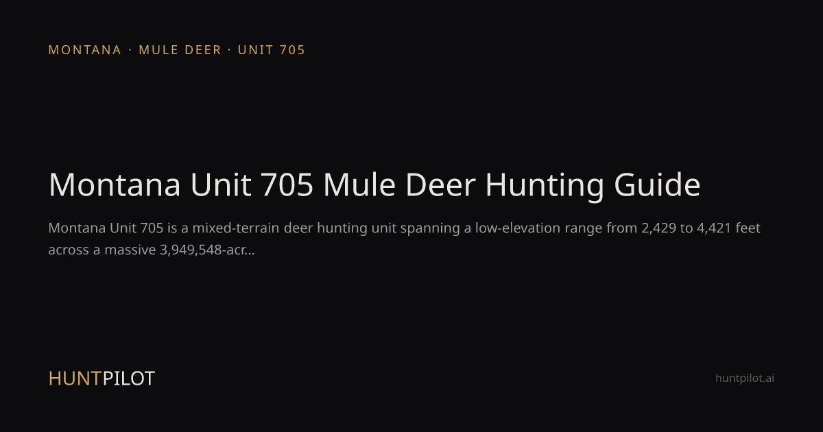 Montana Unit 705 Mule Deer Hunting Guide | HuntPilot