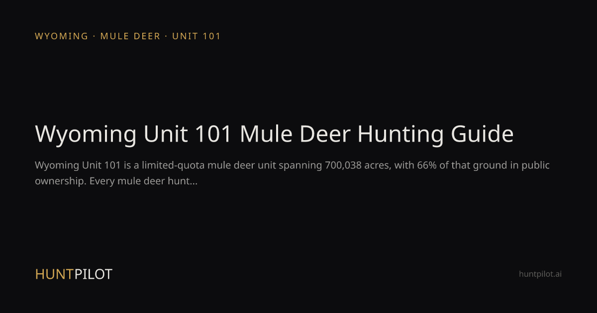 Wyoming Unit 101 Mule Deer Hunting Guide | HuntPilot
